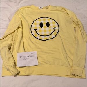 Living Fully Co Smiley Face Large Sweatshirt